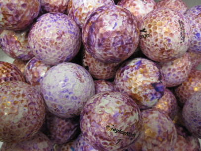 Painting with Golf Balls in the Sensory Table